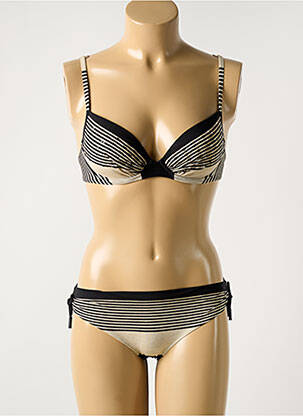 Maillot de bain 2 pièces stretch haut soutien-gorge moulé noir MARYAN MEHLHORN femme