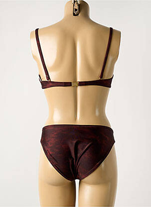 Maillot de bain 2 pièces stretch haut soutien-gorge balconnet marron MARYAN MEHLHORN femme