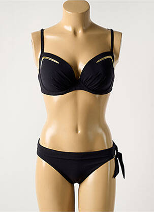Maillot de bain 2 pièces stretch haut soutien-gorge moulé noir MARYAN MEHLHORN femme