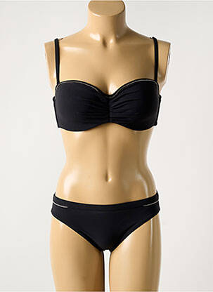 Maillot de bain 2 pièces stretch haut bandeau noir MARYAN MEHLHORN femme