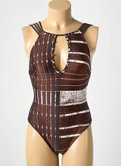 Maillot de bain 1 pièce marron MARYAN MEHLHORN pour femme seconde vue