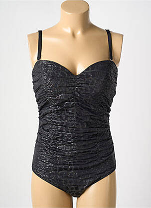 Maillot de bain 1 pièce stretch haut soutien-gorge moulé noir FERAUD femme