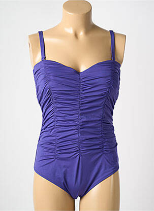 Maillot de bain 1 pièce stretch haut soutien-gorge moulé violet FERAUD femme