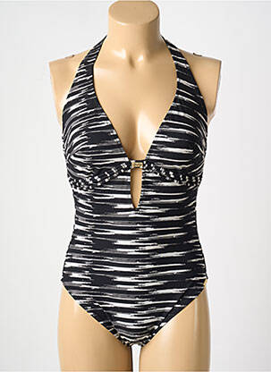 Maillot de bain 1 pièce imprimé fantaisie noir MARYAN MEHLHORN femme