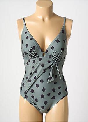 Maillot de bain 1 pièce stretch haut soutien-gorge moulé vert MARYAN MEHLHORN femme