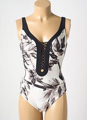 Maillot de bain 1 pièce stretch blanc MARYAN MEHLHORN femme
