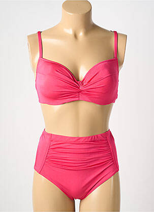 Maillot de bain 2 pièces stretch haut soutien-gorge moulé rose MARYAN MEHLHORN femme