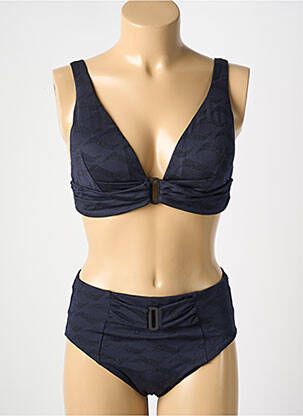 Maillot de bain 2 pièces stretch haut soutien-gorge moulé bleu MARYAN MEHLHORN femme