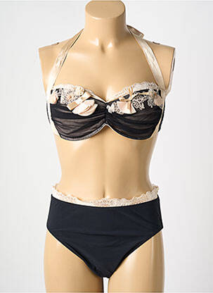 Maillot de bain 2 pièces avec armature haut soutien-gorge balconnet noir RACHEL PAPPO femme