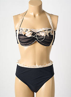 Maillot de bain 2 pièces avec armature haut soutien-gorge balconnet noir RACHEL PAPPO femme