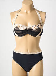 Maillot de bain 2 pièces avec armature haut soutien-gorge balconnet noir RACHEL PAPPO femme