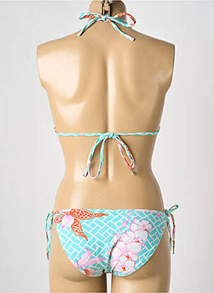 Maillot de bain 2 pièces stretch haut triangles bleu MANUEL CANOVAS femme