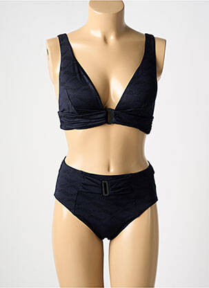 Maillot de bain 2 pièces stretch haut triangles bleu MARYAN MEHLHORN femme