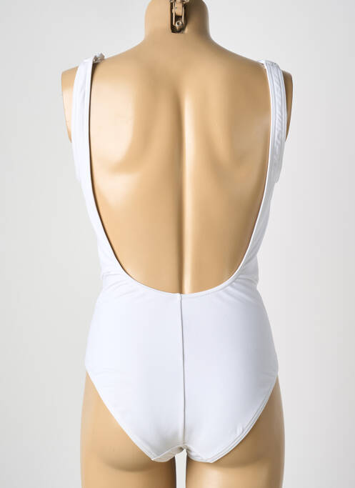 Maillot de bain 1 pièce blanc NICOLE OLIVIER pour femme