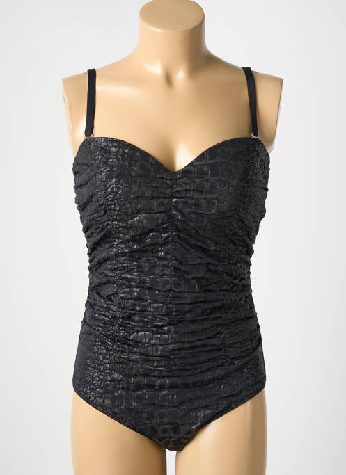 Maillot de bain 1 pièce stretch haut soutien-gorge moulé noir FERAUD femme