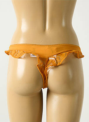 Tanga tissage dentelle orange CHANTAL THOMASS femme