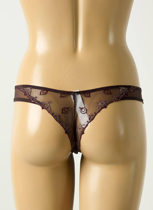 Tanga marron CHANTELLE pour femme