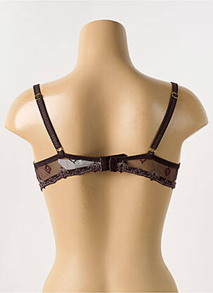 Soutien-gorge effet matière satinée haut soutien-gorge balconnet marron CHANTELLE femme