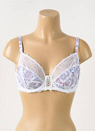 Soutien-gorge effet matière satinée haut soutien-gorge emboitant violet PIEGE femme