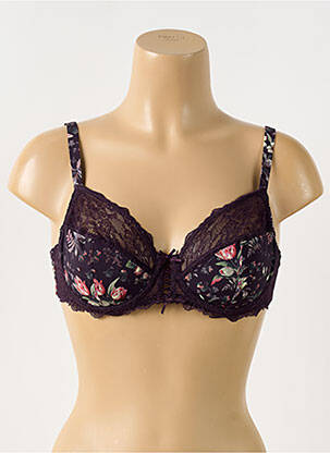 Soutien-gorge effet matière satinée haut soutien-gorge emboitant violet PIEGE femme