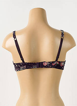 Soutien-gorge effet matière satinée haut soutien-gorge emboitant violet PIEGE femme
