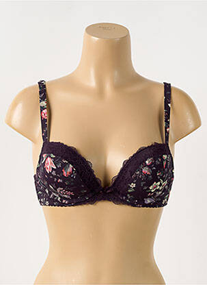 Soutien-gorge effet matière satinée violet PIEGE femme