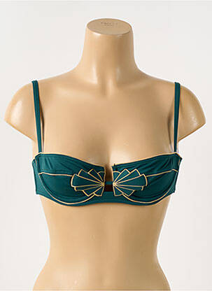 Haut de maillot de bain stretch haut soutien-gorge balconnet vert HUIT femme