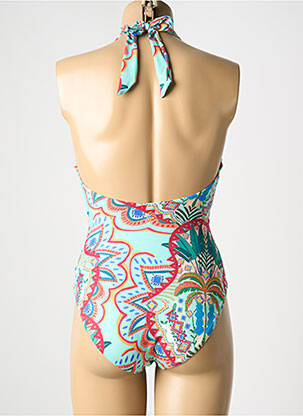 Maillot de bain 1 pièce imprimé fantaisie bleu OLYMPIA femme