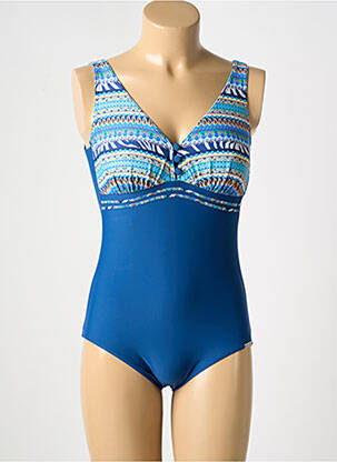 Maillot de bain 1 pièce imprimé fantaisie bleu SUNMARIN femme