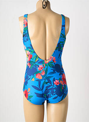 Maillot de bain 1 pièce stretch haut soutien-gorge moulé bleu SUNMARIN femme
