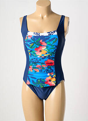 Maillot de bain 1 pièce stretch haut soutien-gorge moulé bleu SUNMARIN femme