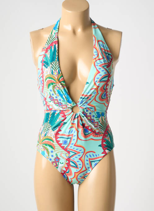 Maillot de bain 1 pièce bleu OLYMPIA pour femme