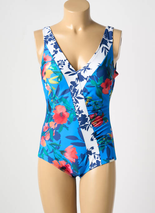 Maillot de bain 1 pièce stretch haut soutien-gorge moulé bleu SUNMARIN femme
