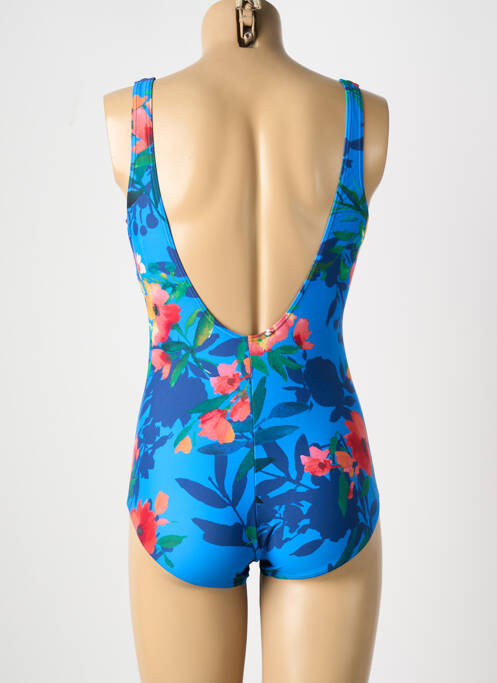 Maillot de bain 1 pièce stretch haut soutien-gorge moulé bleu SUNMARIN femme