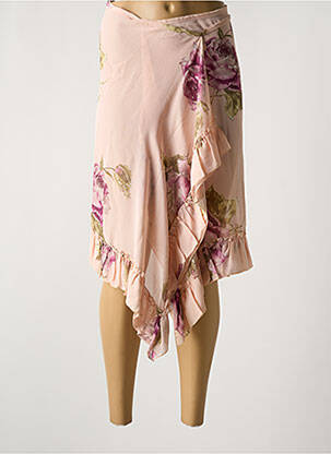 Jupe mi-longue rose CHIARO SCURO femme