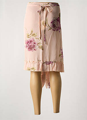 Jupe mi-longue rose CHIARO SCURO femme