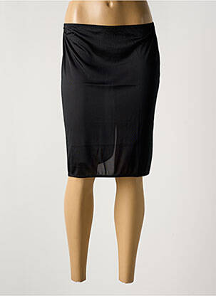 Jupe mi-longue coupe droite noir CHIARO SCURO femme