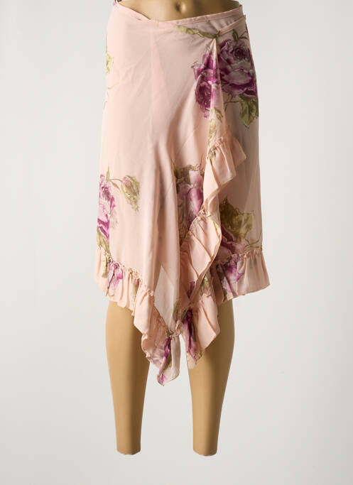 Jupe mi-longue rose CHIARO SCURO pour femme