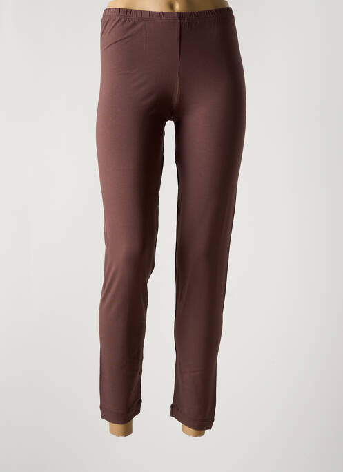 Pantalon 7/8 marron COTTON CLUB pour femme