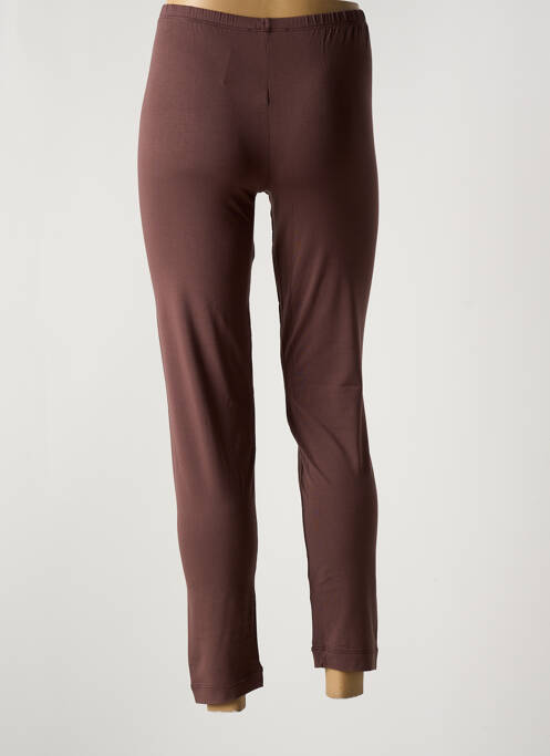 Pantalon 7/8 marron COTTON CLUB pour femme