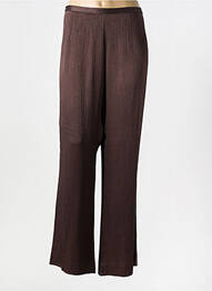 Pantalon droit taille normale taille normale marron UN JOUR AILLEURS femme