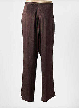 Pantalon droit taille normale taille normale marron UN JOUR AILLEURS femme