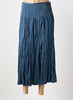 Jupe longue coupe droite bleu JAVIER SIMORRA femme