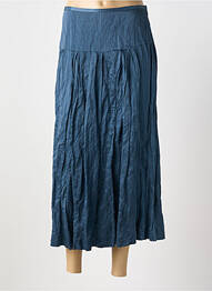 Jupe longue coupe droite bleu JAVIER SIMORRA femme