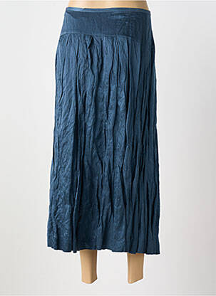 Jupe longue coupe droite bleu JAVIER SIMORRA femme