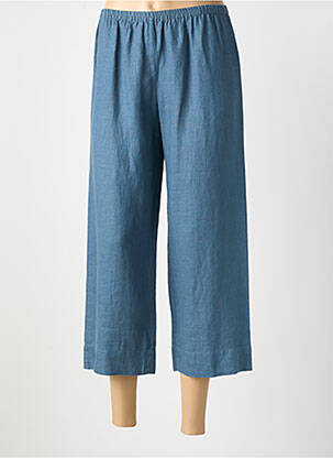 Pantalon 7/8 taille élastique taille normale bleu VIVIS femme