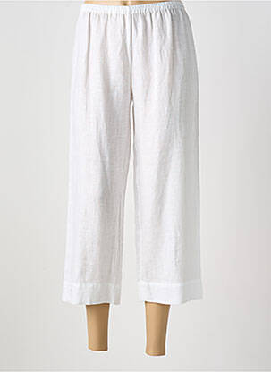 Pantalon 7/8 taille élastique taille normale blanc VIVIS femme