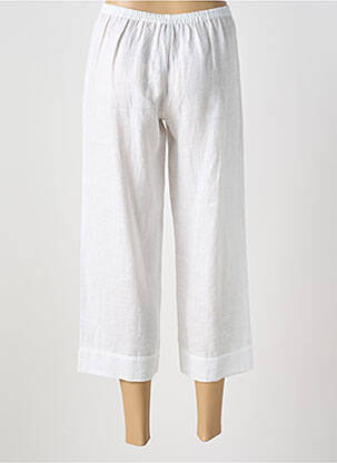 Pantalon 7/8 taille élastique taille normale blanc VIVIS femme
