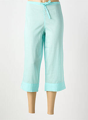 Pantacourt coupe droite taille normale bleu MANUEL CANOVAS femme