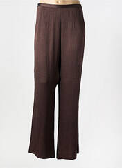 Pantalon droit marron UN JOUR AILLEURS pour femme seconde vue